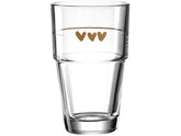 Leonardo Latte Macchiato Becher Solo Herz 410 ml, 6 Stück